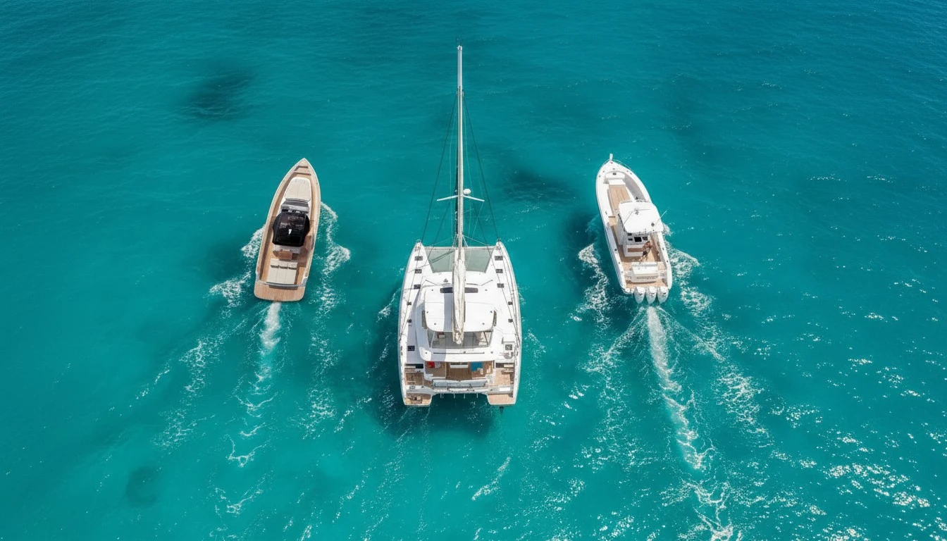 Les bateaux Saint-Barth Yachting en mer